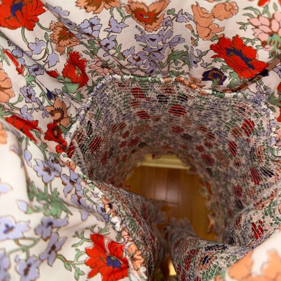 Veronica Beard "Saera" Floral Smocked Mini Dress - Women's US Size 8 - Picture 15 of 15